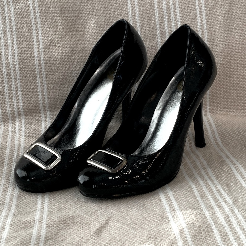 dl brand black pumps size 6.5 with 3” heel